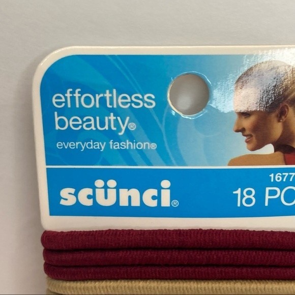 Scunci Hair Ties Ponytail Elastics No Metal Fall Warm Colors Red Tan - Picture 2 of 13